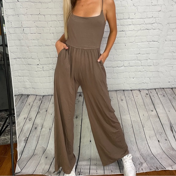 Et Clet Brown Comfy Jumpsuit - Picture 4 of 5